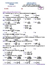 Đề kiểm tra định kì môn Toán Lớp 12 (Chương trình chuẩn) - Mã đề 167 - Năm học 2018-2019 - Trường THPT Cây Dương